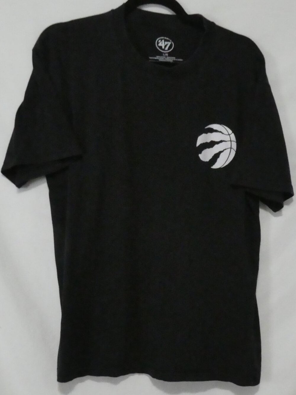 '47 Brand Toronto Raptors NBA Logo Graphic Tee Black - Size Large